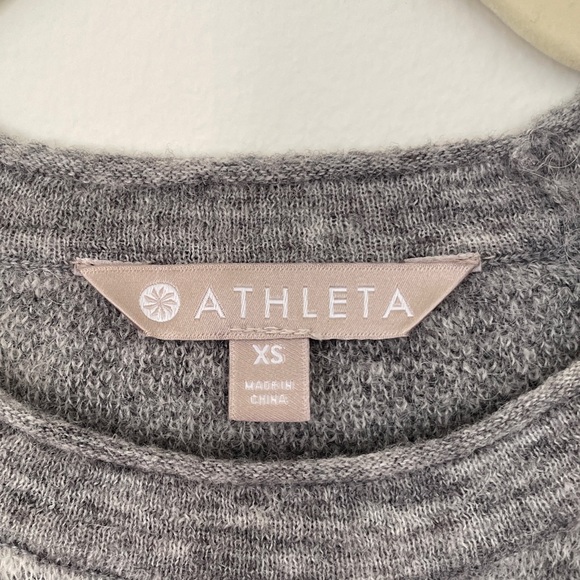 Athleta Undercover Camo Sweater Alpaca Merino Wool Crew Neck Tunic Knit Sz XS - Picture 5 of 11